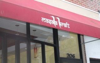 front of an Indian restaurant